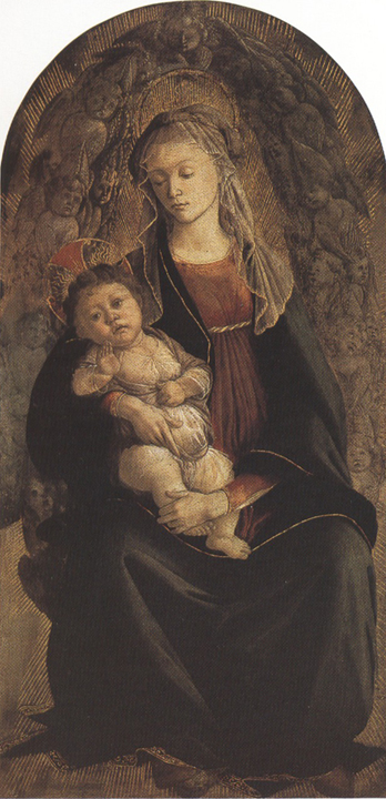 Sandro Botticelli Madonna of the Rose Garden or Madonna and Child with St john the Baptist (mk36)